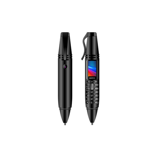 K07 0.96inch 300mAh bluetooth Dialer Recording Pen Handwriting Pen Flashlight Camera Dual SIM Mini Card phone BLACK COLOR
