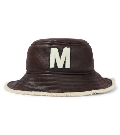 Faux leather bucket hat