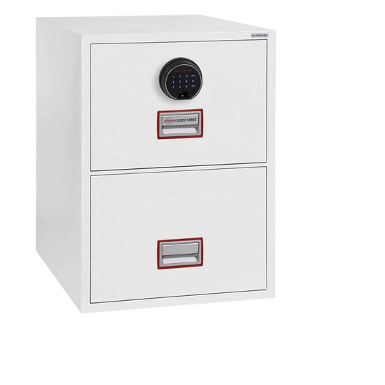 Phoenix Safe World Class Vertical Fire File FS2252F 2 Drawer Filing Cabinet with