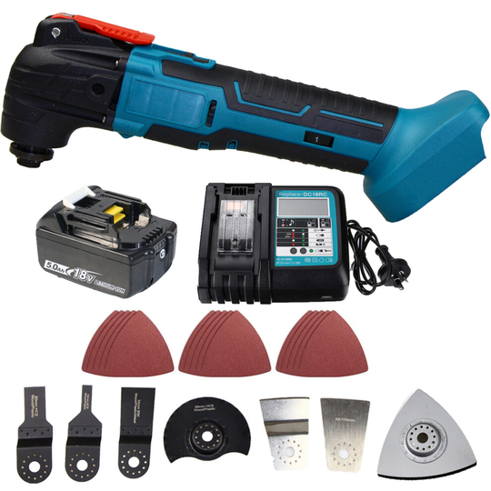 Oscillating Multi Tool+Blade+Battery+Charger-Makita Battery Compatible