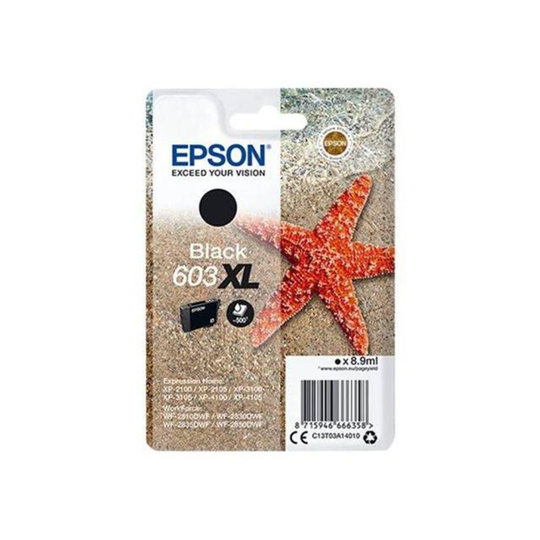Epson Epson 603XL Starfish Black High Yield Ink Cartridge 9ml - C13T03A14010