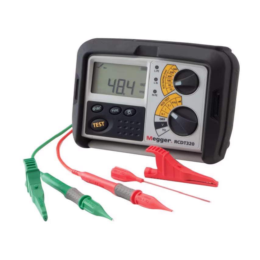 Megger RDCT320 Residual Current Tester (Rcd) 10, 30, 100, 300, 500, 1000 MA - 50