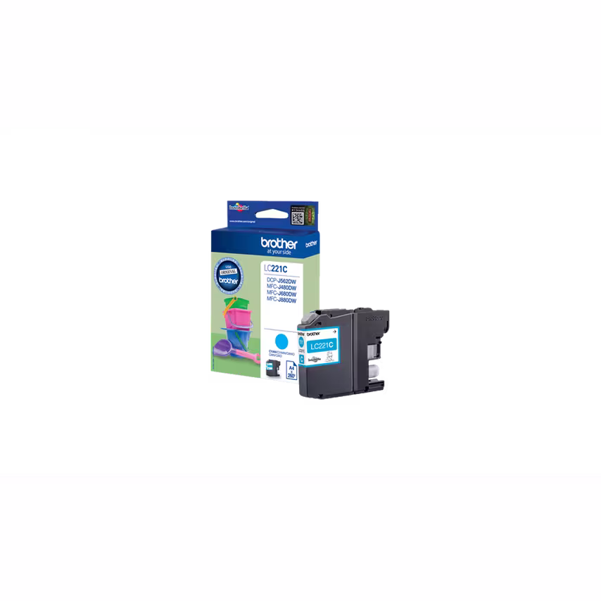 Brother Brother Cyan Ink Cartridge 4ml - LC221C