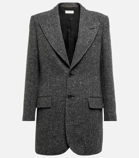 Wool and silk fitted blazer