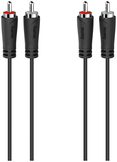 Hama 1.5m RCA to RCA Audio Cable - Black