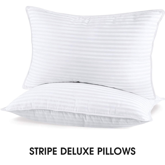 (STRIPE PILLOW, PACK OF 2) ULTRA SOFT MEMORY FOAM BOUNCE BACK STRIPE PILLOWS