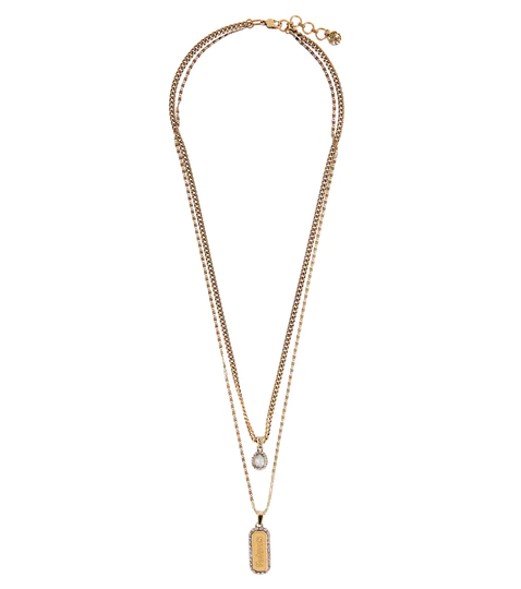 Graffiti embellished necklace