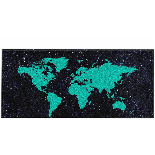 Silent Monsters Mouse Mat Size XX Large 900 x 400 mm), Mouse Pad Design: Green World, Stitched Edges, Mousemat for Office and...