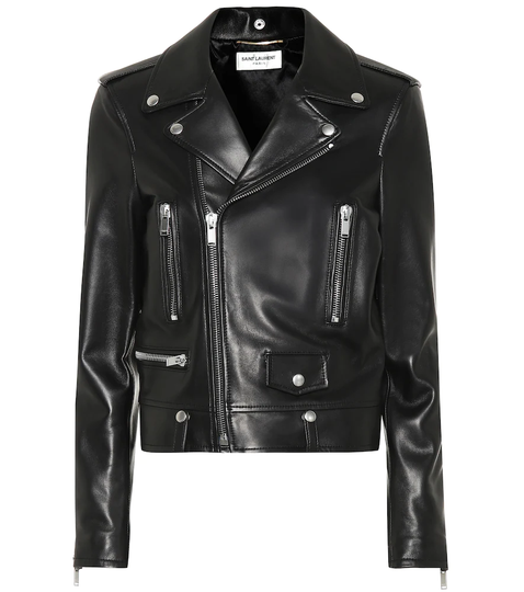 Leather biker jacket