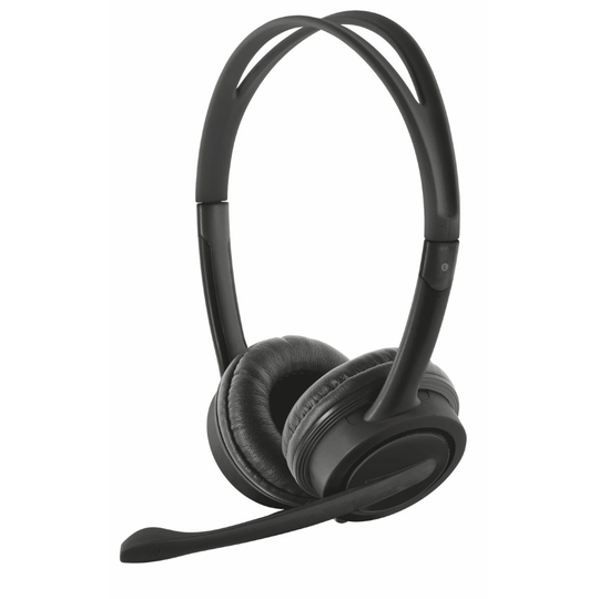 Trust Mauro USB PC Headset with Microphone for Computer and Laptop, Black