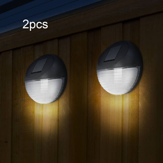 2PCS Solar Powered LED Garden Fence Lights Wall Lighting