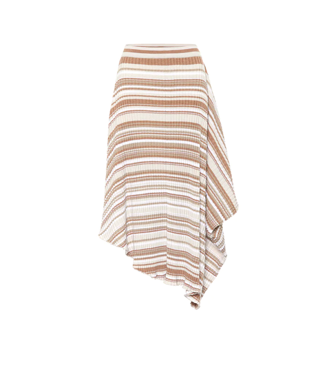 Striped wool skirt