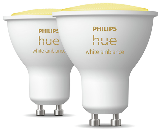 Philips Hue GU10 White Ambiance LED Smart Bulb - 2 Pack