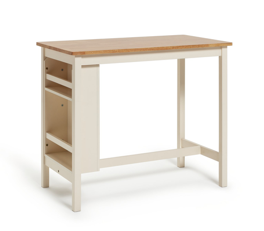 Habitat Chicago Storage Bar Table - Oak Cream