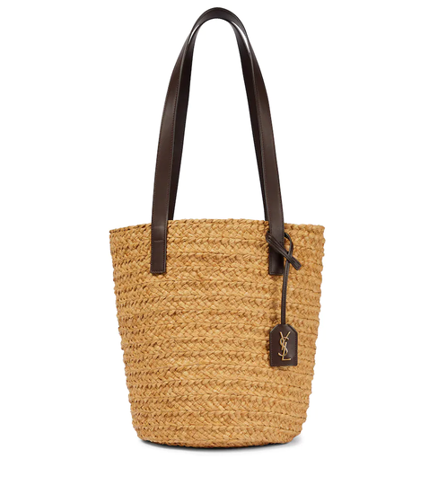 Panier Small raffia bucket bag