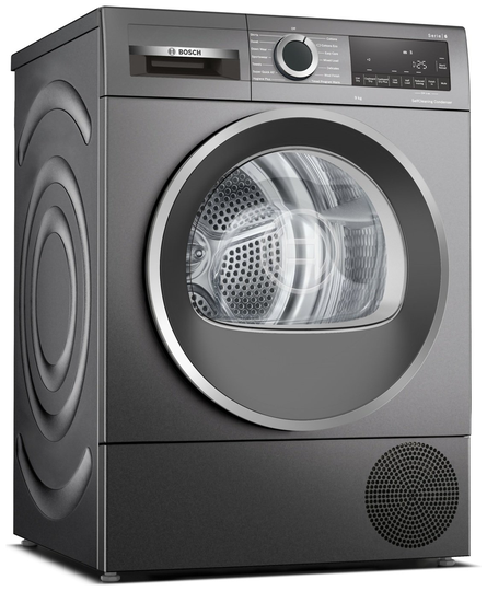 Bosch WQG245R9GB 9KG Heat Pump Tumble Dryer - Graphite