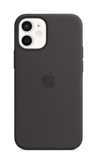Apple iPhone 12 Mini Silicone MagSafe Phone Case - Black