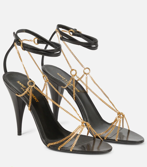 Cristal embellished leather sandals