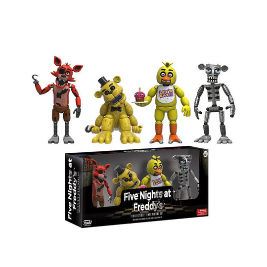 (Freddy's) 4PCS FNAF Five Nights At Freddy's Pizza Simulator 4CM Action Figures Game Toys