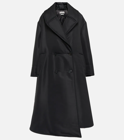 Oversized crêpe coat
