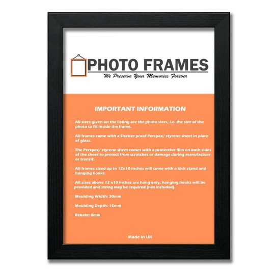 (Black, 14x14 Inch) The Photo Factory Frame | Wooden Photo & Art Frames