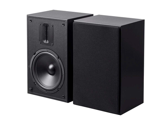 MP-65RT 6.5in and Ribbon Tweeter 2-Way Bookshelf Speakers | Pair | Black