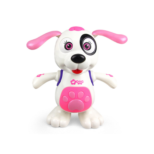 (Pink) Baby Toys Boy Girls Pink Light & Music Dog Gift