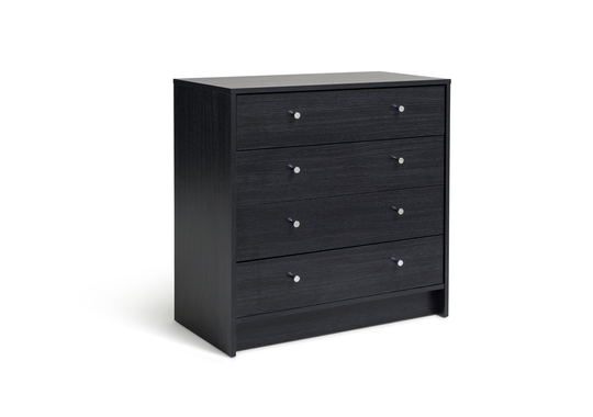Argos Home Malibu 4 Drawer Wide Chest - Black Oak Effect