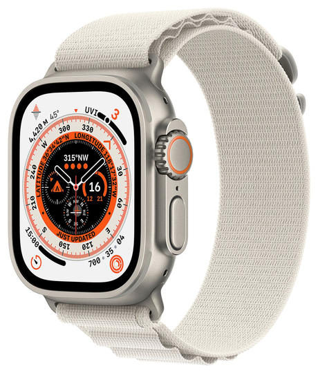 Apple Watch Ultra 49mm Titanium Case/ Starlight - Large