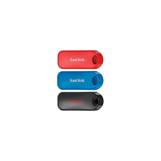 SanDisk 32GB Cruzer Snap USB Flash Drive, 3-pack, Black/Blue/Red