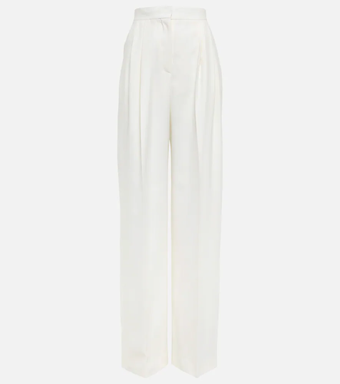 Wool wide-leg pants