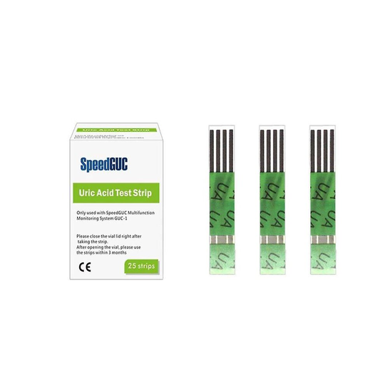 (25 Uric Acid Test Strips) 3 In 1 Multifunction Home Use Blood Glucose Meter