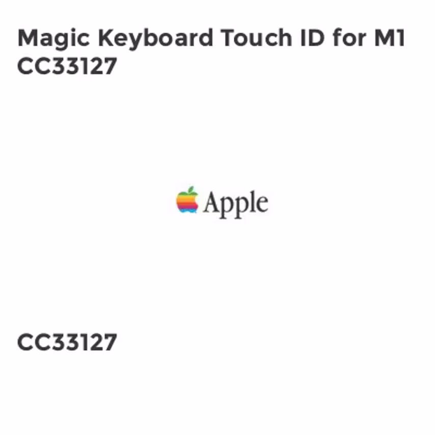 Apple Magic Keyboard Touch ID for M1 CC33127