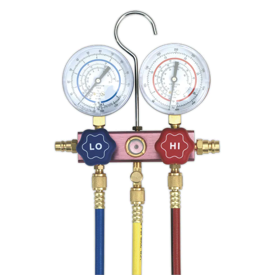 Sealey Air Conditioning System ManiFold with Sight Glass