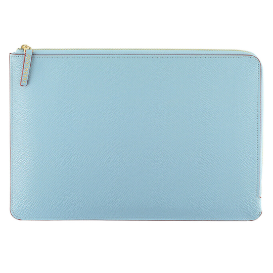 (Light Blue/Burgundy) 12'' Macbook Laptop Case Leather Sleeve Cover Computer Notebook Ipad Tablet Bag