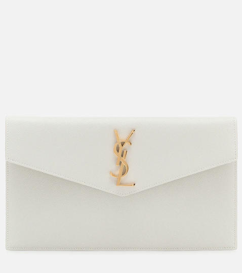 Uptown leather clutch