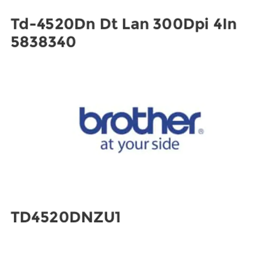Brother Td-4520Dn Dt Lan 300Dpi 4In 5838340