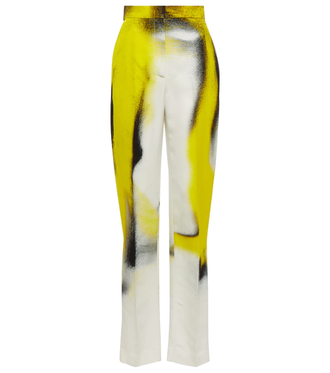 High-waisted cigarette pants