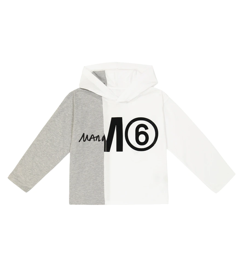 Logo cotton jersey hoodie