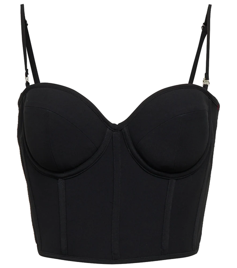 Crêpe corset bralette