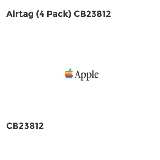 Apple Airtag (4 Pack) CB23812- you get 2