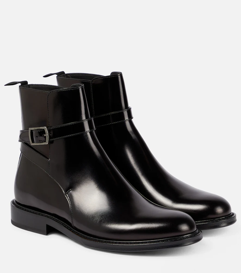 Leather ankle boots