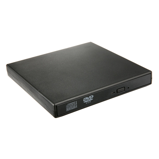 USB 2.0 External CD Burner CD/DVD Player Optical Drive for PC Laptop Windows black