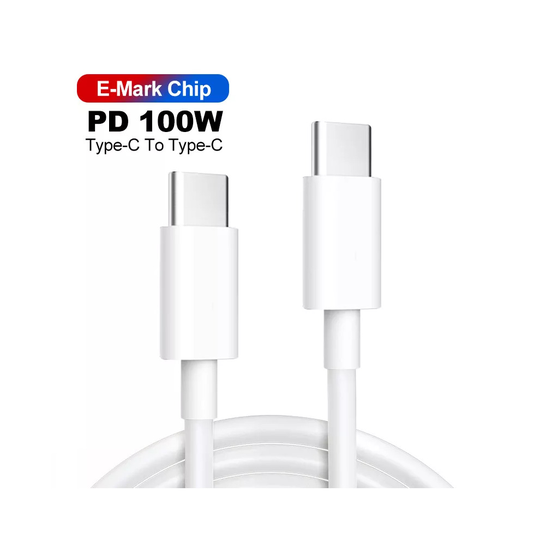 (Black 2 metre) Type C to Type C 5A/100W Super Fast Charging Data Cable
