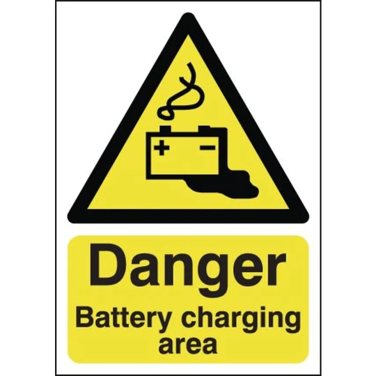 Sitesafe 420 x 297mm Danger Battery Charging Area - Self Adhesive