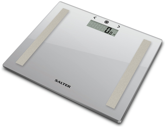 Salter Compact Glass Body Analyser Bathroom Scales - Silver