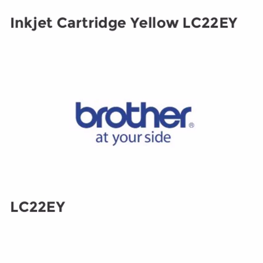 Brother Inkjet Cartridge Yellow LC22EY