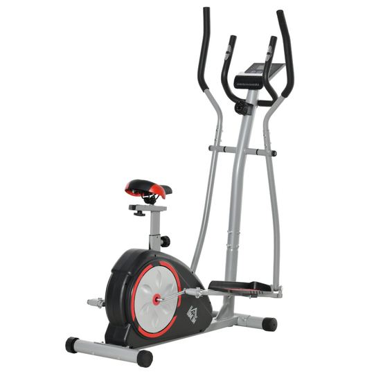 HOMCOM Exercise Training Bike w/ 6kg Flywheel & LCD Digital Monitor