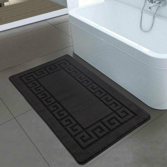 (Black Gel Back 59, 40 x 60 cm (1 ft 3 in x 2 ft)_Small Bath Mats) Non Slip Bath Room Mat Shower Mat Door Mats & Bath Mat