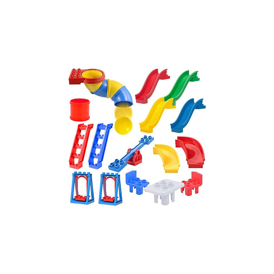 24 PCS Big Building Blocks Park Playground Themed Toy Accessories for Kids | Educational DIY Large Construction Bricks Set, Compatible with Lego Duplo